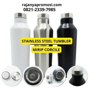 vendor merchandise jakarta tumbler mirip corkcicle tahan panas untuk souvenir family gathering