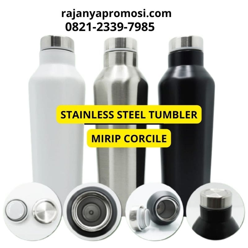 vendor merchandise jakarta tumbler mirip corkcicle tahan panas untuk souvenir family gathering souvenir tumbler murah