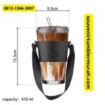 Mug Tumbler Kaca Untuk Souvenir Kantor depok